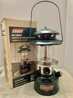 Vtg. Coleman Gas Lantern Two Mantle 288A700T With Box USA Camping Outdoorsq
