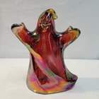 RARE Fenton Ghost CARNIVAL Iridescent Glass Halloween Figurine