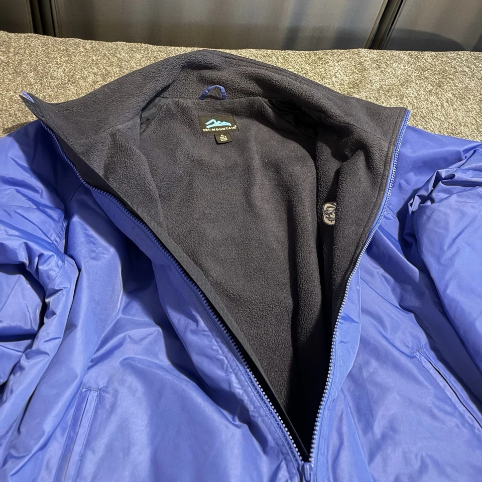 Tri-Mountain XL синий ветровка куртка флис с подкладкой полный молнии водостойкий - Изображение 3 из 4