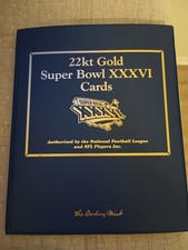 SUPER BOWL XXVI (36) 22KT GOLD NFL Cards Danbury Mint Patriots & Tom Brady Cards