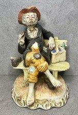 Capodimonte Figurine Large Tramp On A Bench VGC Collectible Figurine