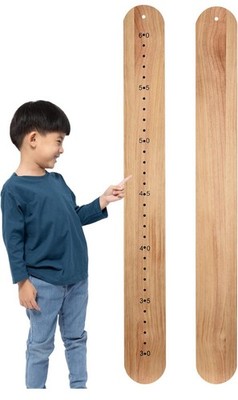 Wooden Ruler Height Chart for Kids - Growth Measurement for The Whole Family