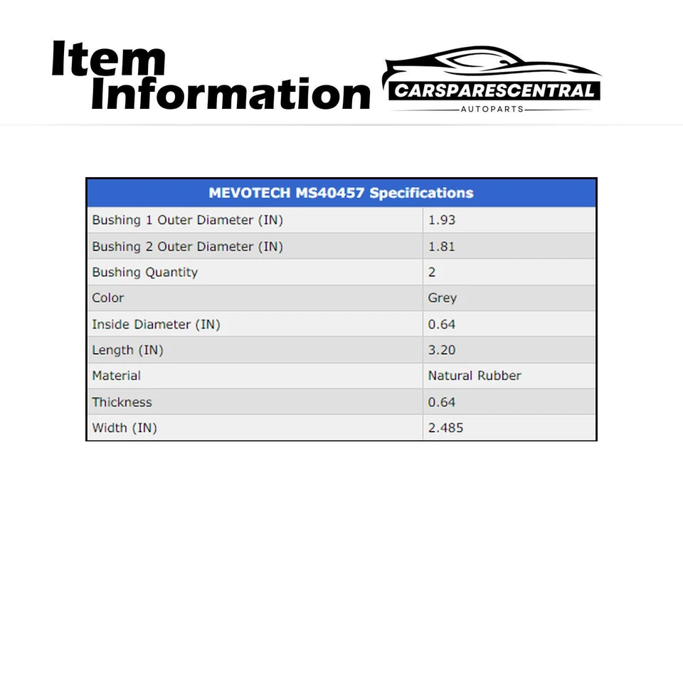 2x Kit de buje de brazo de control inferior delantero para Ford Mustang 1983-1984 3,8 L Foto 4 de 4