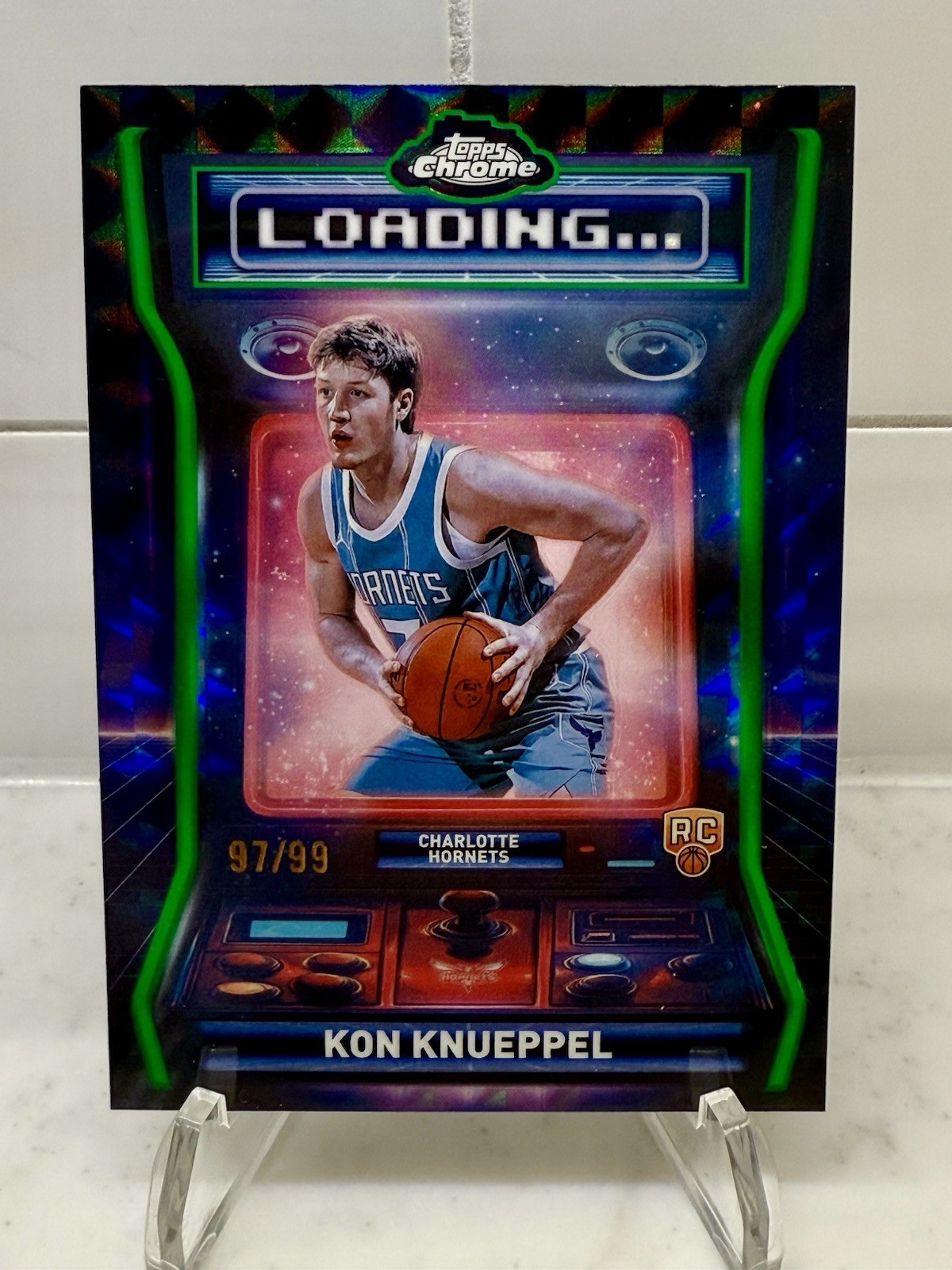 Kon Knueppel 2025-26 Topps Chrome Loading Green Refractor SSP /99 RC Rookie Card