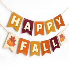 Happy Fall Banner Decorations for Home Indoor Outdoor Yellow
