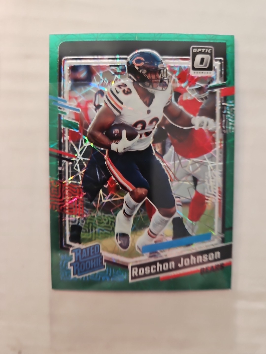 2023 Panini Donruss Optic Roschon Johnson #217 Green Velocity READY TO GRADE