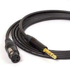 1-100'FT Mogami W2549 Cable Neutrik Gold XLR FeMale to 1/4 TRS Connector Audio