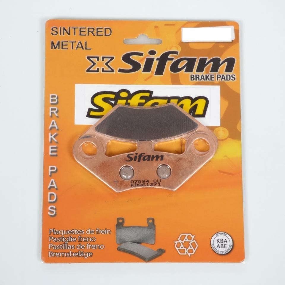 Plaquette de frein Sifam avant gauche et droit pour quad Goes 625i millésime 2012
