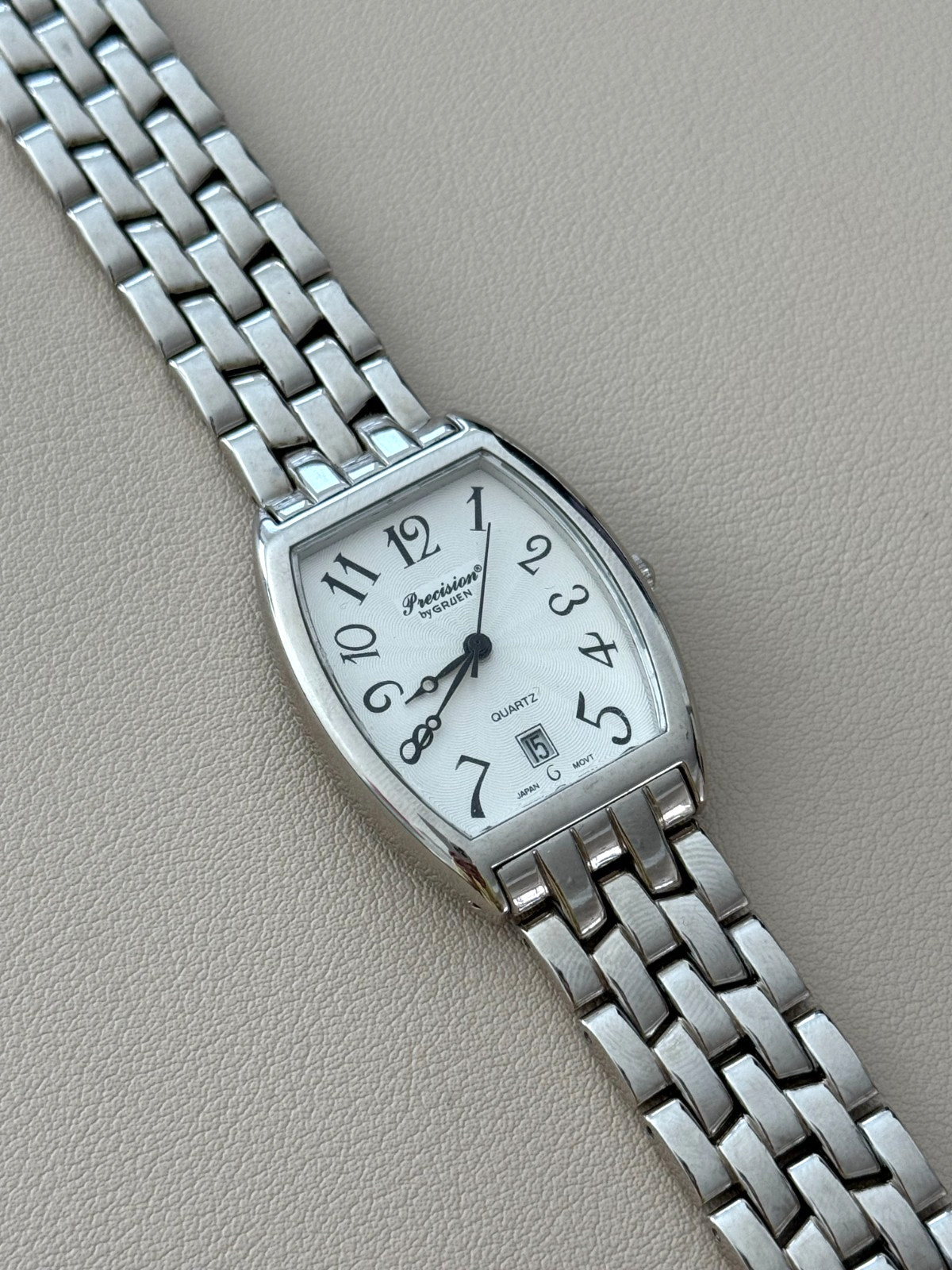 Precision by Gruen Silver Tone Rectangular Dial D… - image 1