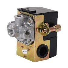 Air Compressor Pressure Switch 95-125 PSI 4 Port 1/4" NPT with Unloader Valve 