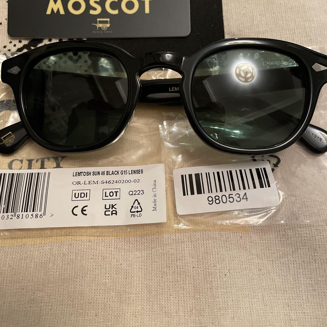 MOSCOT LEMTOSH 46 24-145 BLACK SUNGLASSES BLACK LENS NEW MOSCOT LEMTOSH 46 24-145 BLACK SUNGLASSES BLACK LENS NEW
