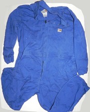Carhartt Coveralls 54 Short Flame-Resistant Bright Blue FR EUC No Major Stains
