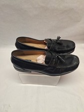 CHAPS Mens Loafer Dress Shoes Black 0968334 Leather Kiltie Tassel Slip On 12M