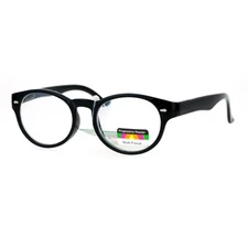 SA106 Oval Horn Rim Multi 3 Focus Progressive Reading Glasses