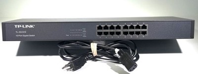 TP-Link TL-SG1016 16-Port Gigabit Ethernet Switch   W/Power Cord   100-240V