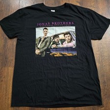 Jonas Brothers Happiness Begins Tour 2019 Black Graphic T-Shirt Size L Concert