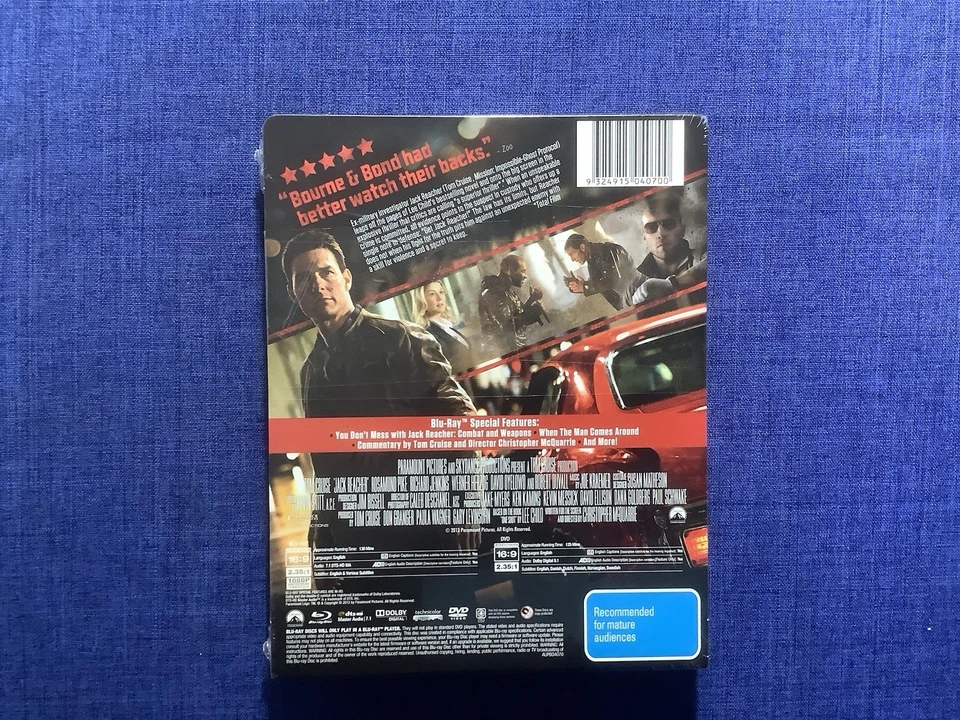 Jack Reacher (2012 Blu Ray) Steelbook JB Exclusive - New Sealed Region Free - Image 2 of 2