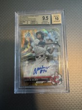 Quentin Holmes RC 2017 Bowman Chrome Auto Gold Wave Refractors BGS 9.5