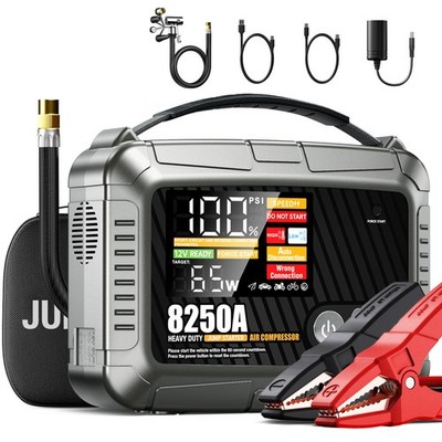 8250A Auto Starthilfe Jump Starter Ladegerät 12V Booster Powerbank mit Luftpumpe