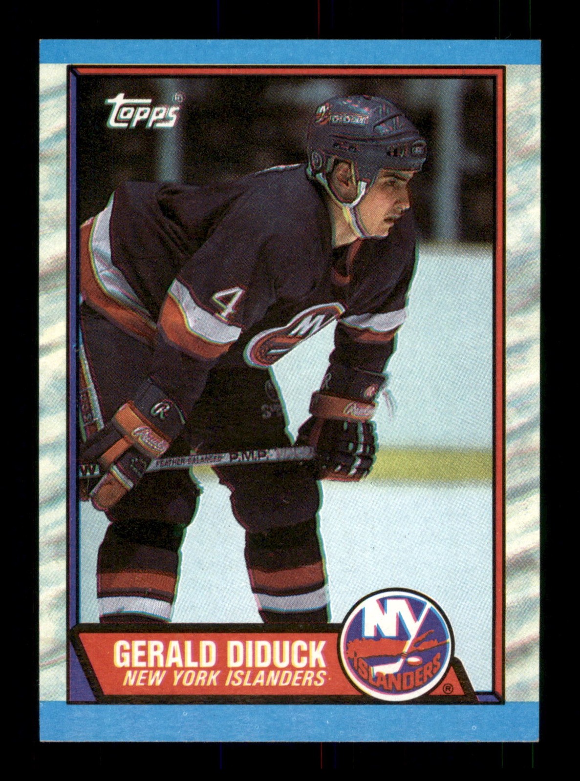 182 Gerald Diduck 4 Islanders 1989 Topps Hockey Sports Trading Card