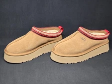 UGG Tazz Chestnut Platform Women's Size 8 Slippers Suede Shoes 1122553 NEW