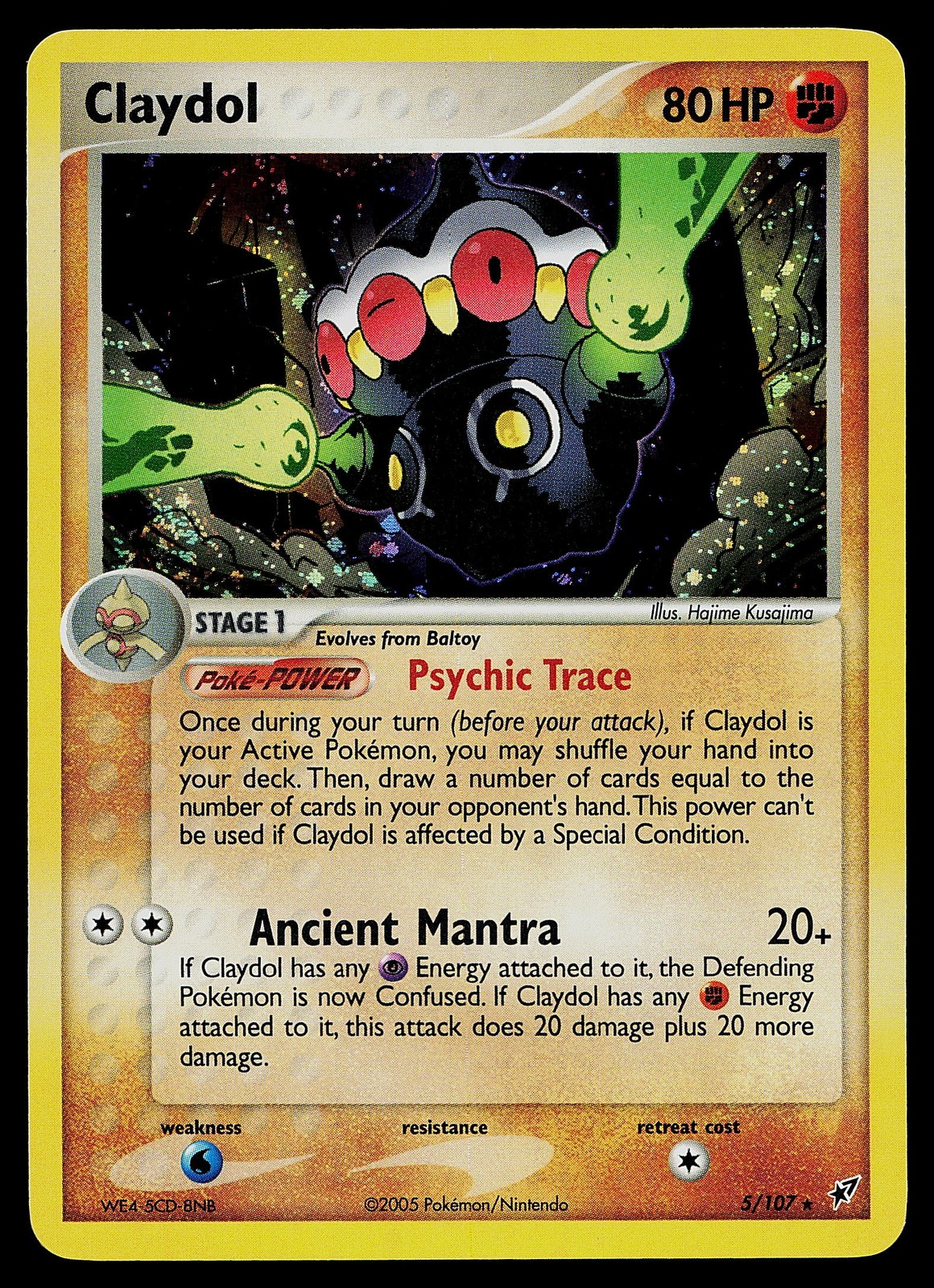 Pokemon Card - Claydol Deoxys 5/107 Holo Rare