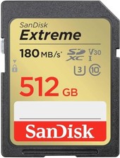 SanDisk Genuine Product SD Card 512GB SDXC Class10 UHS-I U3 V30 SanDisk Extrem