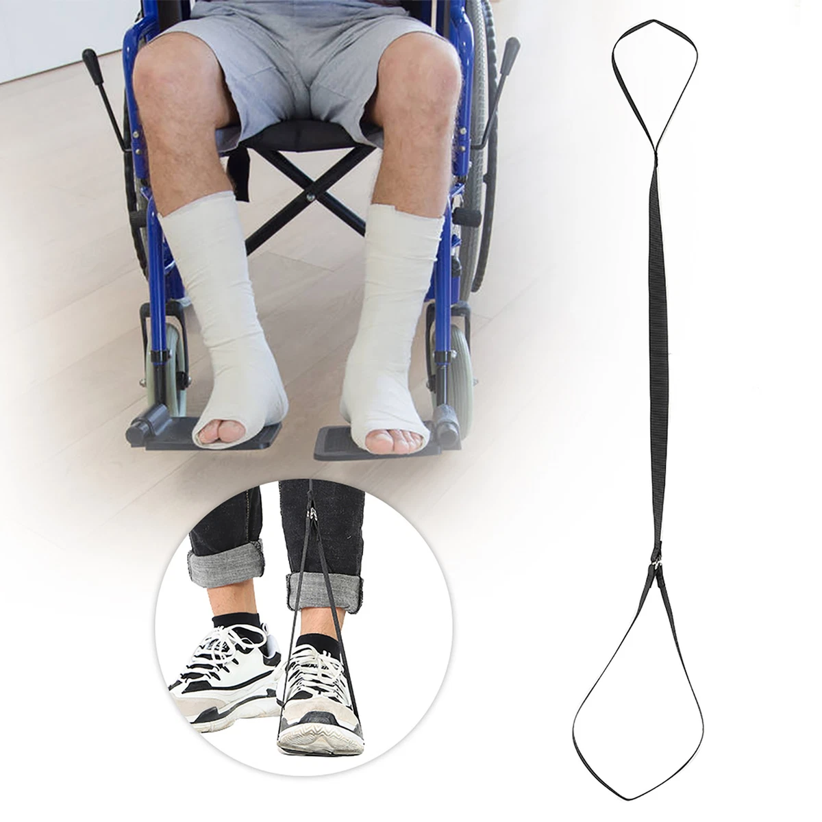 Nylon Leg Lifter Strap With Foot Strip Mobility Aids Disability Elderly Spm