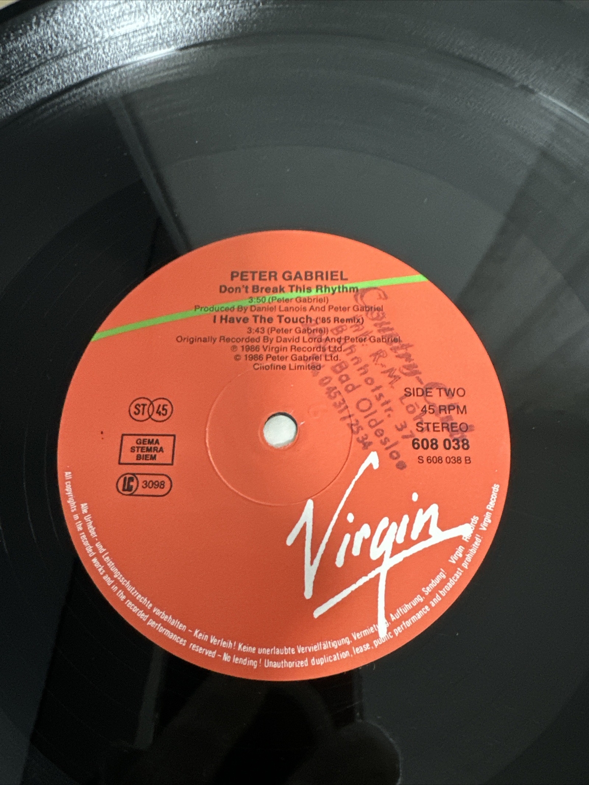 Peter Gabriel Sledgehammer Virgin 608 038213 Maxi 12“ Vinyl 1986 eBay