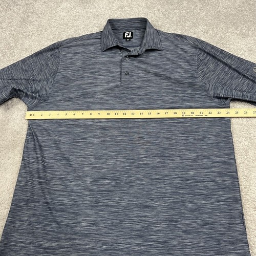 Footjoy Polo Shirt Mens Large Blue Golf Performance Stretch Casual Embroidered - Picture 8 of 12