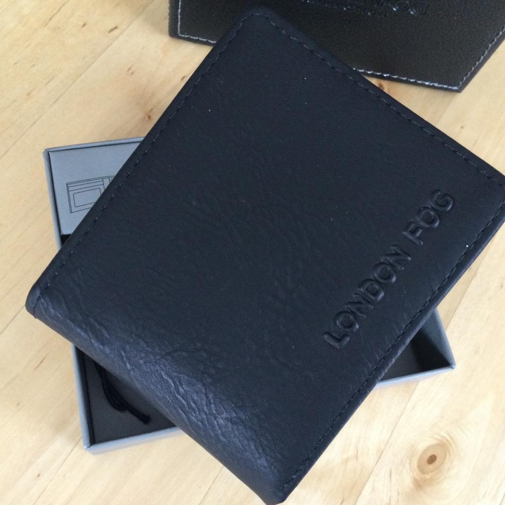 LONDON FOG COLLECTION MENS BLACK BIFOLD WALLET WITH VALET TRAY BOXED  XX-WA1028