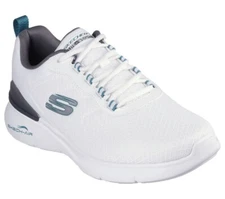 Man Skechers Air Dynamight Durron Shoe 232971 Color White/Turquoise Brand New