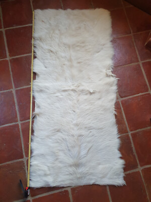 Echt Schaffell Teppich Herkunft Sardinien 138x66 Langflor Vintage