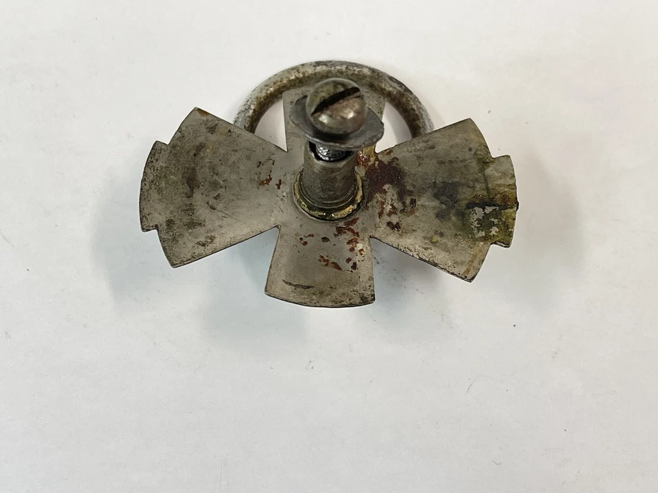 Gaveta antiga puxar latão niquelado gota anel alça estrela carretel armário - Imagem 4 de 4