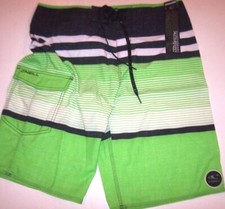 New O'NEILL sz 30 board shorts HYPERFREAK Heist green black full length