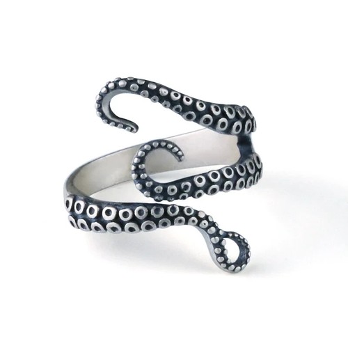 Gothic Octopus Legs Tentacle Ring Opening Adjustable Rings Fashion Jewelry Punk - Picture 7 of 12