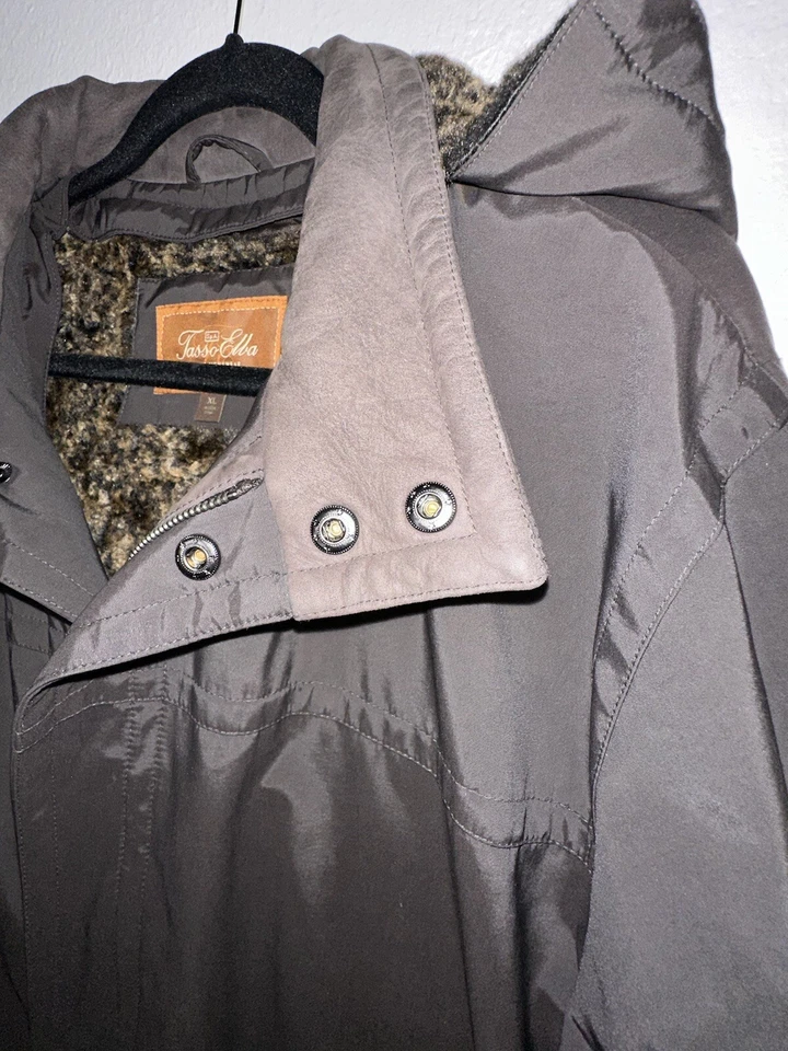 Parka para hombre Tasso Elba X-grande forro con capucha extraíble piel sintética chaqueta 3 en 1 Foto 4 de 4