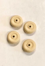 4  WHITE RUBBER TOY TIRES 1/2" -TOOTSIETOY BARCLAY HUBLEY MANOIL NEW W/ OLD LOOK