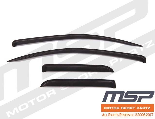 4pcs Dark Smoke Out-Channel Rain Guards For Toyota Tundra Double/Ext