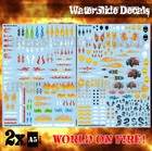 Waterslide Decals - World on fire - Hobby Stickers Diorama 