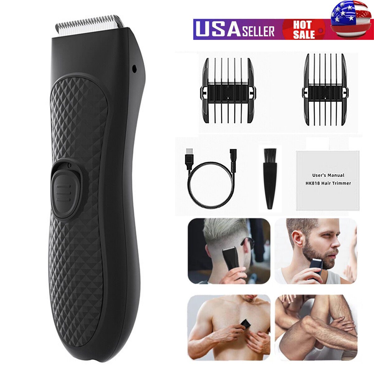 Body Trimmer for Men Ball Shaver Electric Groin & Pubic Hair Trimmer  Waterproof | eBay