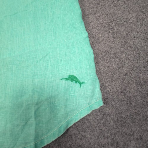 Tommy Bahama Shirt Mens XLARGE Green Linen Short Sleeve collared Relax Size XL - Picture 2 of 9