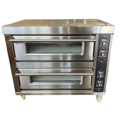 TANSIK Electric Large Double Deck Commercial Pizza & Bakery Oven