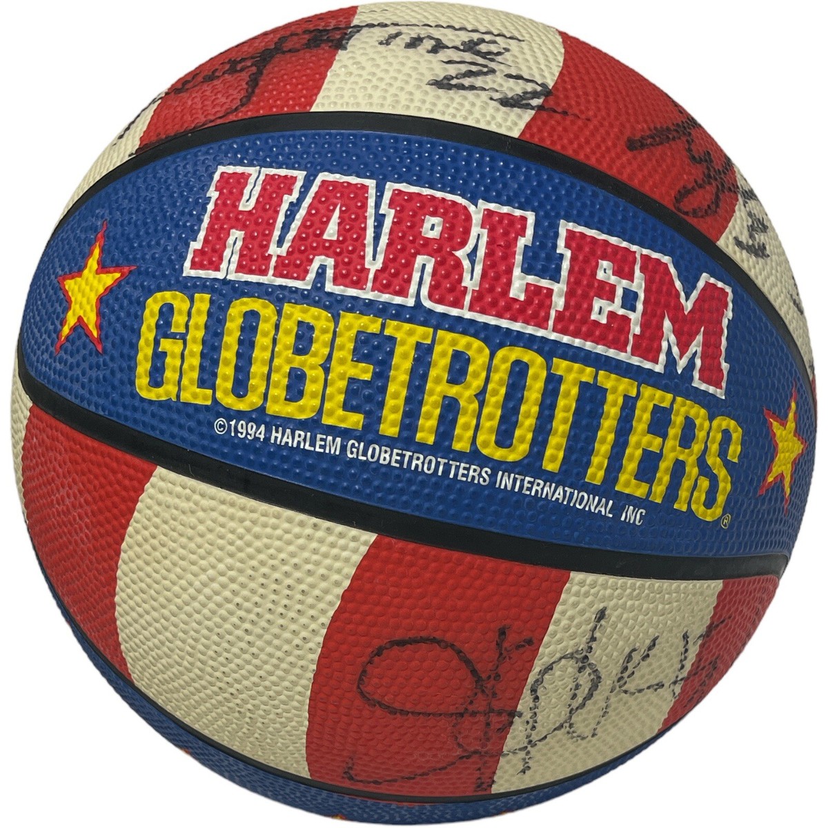 Harlem Global Trotters Basketball (Signed) In Red, Blue