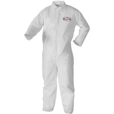 Paint Coveralls Collared Zipper Open Wrists Ankles Lg KLEENGUARD A40 44303