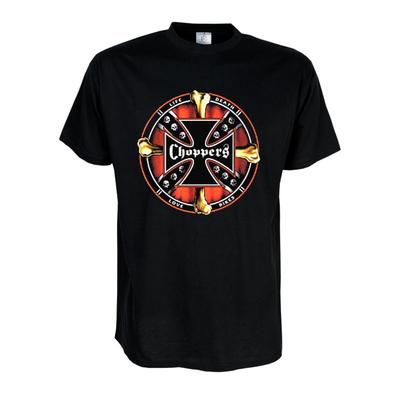 Fun T-Shirt Choppers Circle, Funshirt für Biker Rocker Motorradfahrer (ABC00228)