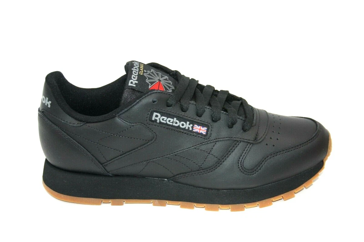 Temprano en frente de mayoria MEN&#039;S REEBOK CLASSIC LEATHER 49798 BLACK/GUM LIFESTYLE SNEAKER | eBay