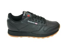 MEN'S REEBOK CLASSIC LEATHER 49798 BLACK/GUM LIFESTYLE RUNNING SNEAKER