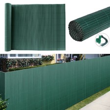 Garden Screening Roll Green PVC Bamboo Effect Privacy Fence Border Panel Cover