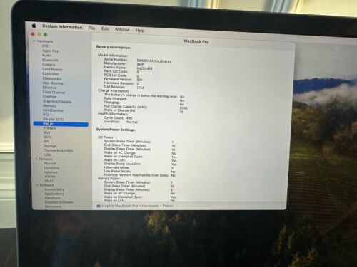 2018 Macbook Pro 15" i7 16gb 512gb (Touchbar and Keyboard Issue) - Picture 7 of 7